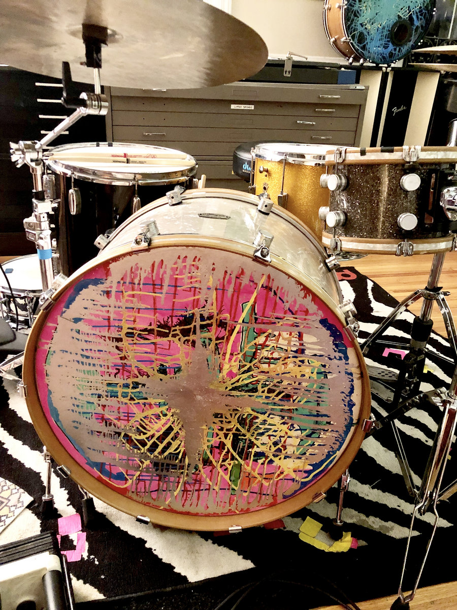 CUSTOM ACRYLIC INK DRUM HEADS SIGNED All Them Witches