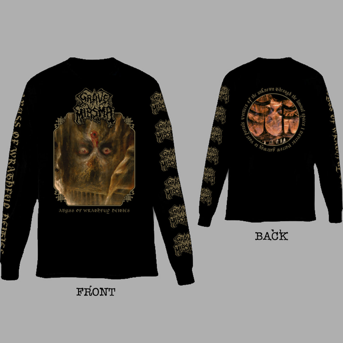 Grave Miasma Abyss Of Wrathful Deities Long Sleeve T Shirt Dark Descent Records Grave Miasma Abyss Of Wrathful Deities Long Sleeve T Shirt Dark Descent Records