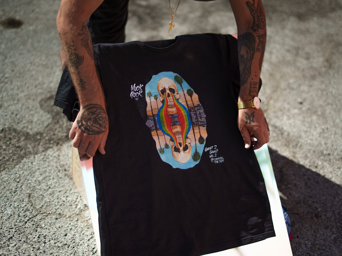 Ghost Rainbow Skull T-shirt (Black 