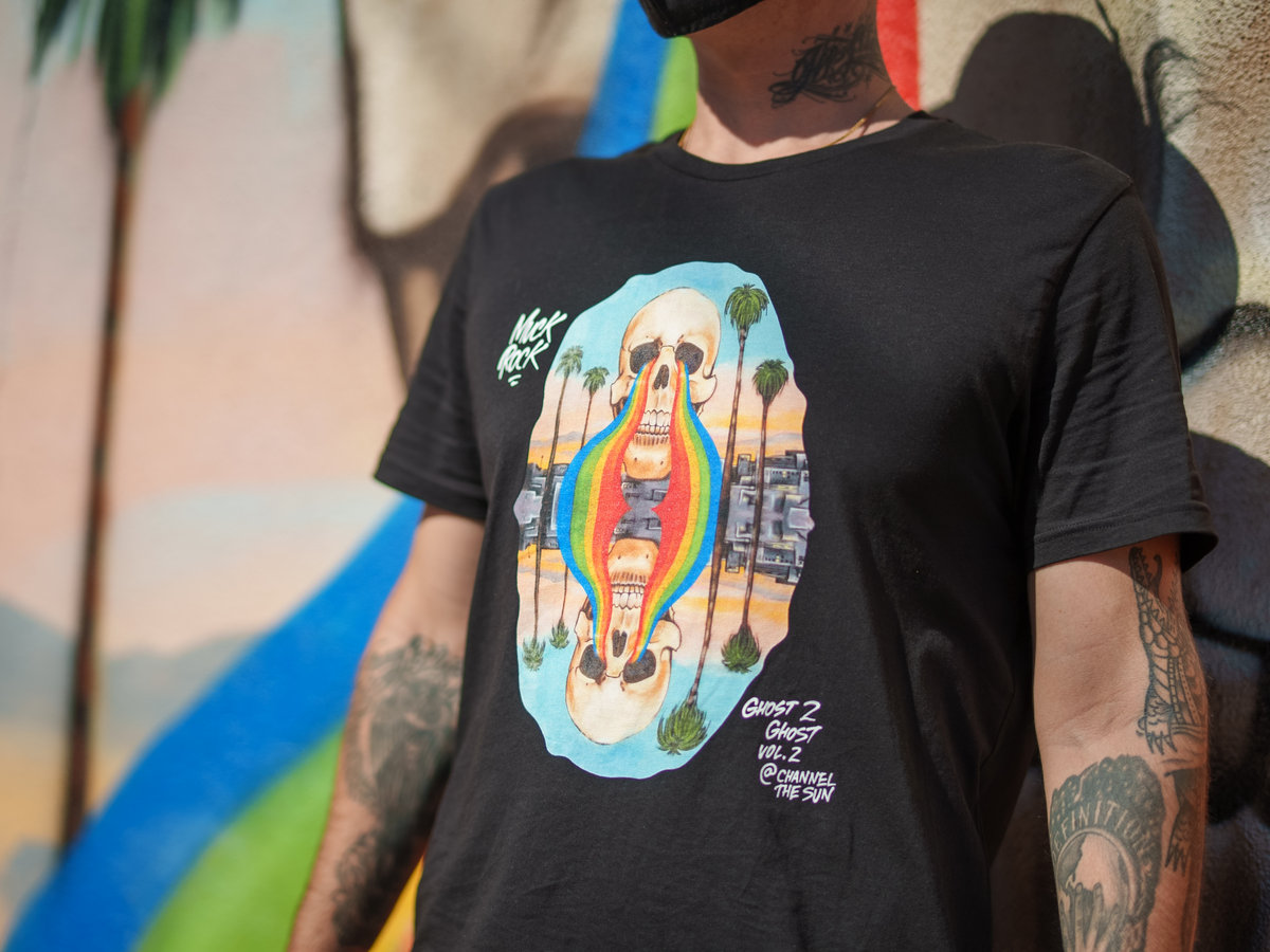 Ghost Rainbow Skull T-shirt (Black 