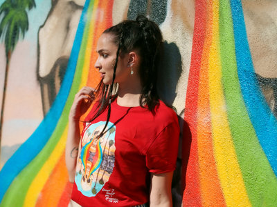Muck Rock x Ghost to Ghost Rainbow Skull T-shirt (Blood Red) main photo