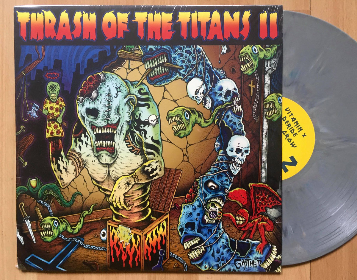 Thrash Of The Titans II LP compilation, grey marble 12'' vinyl