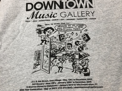 DMG 30th Anniversary T-Shirt | Downtown Music Gallery