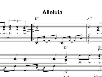 Alleluia- Lead sheet and piano/vocal score main photo