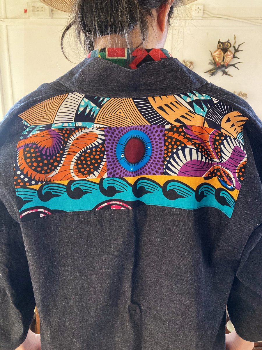 Minyo Crusaders: Denim jacket [2 of 2] PALM TREE (民謡