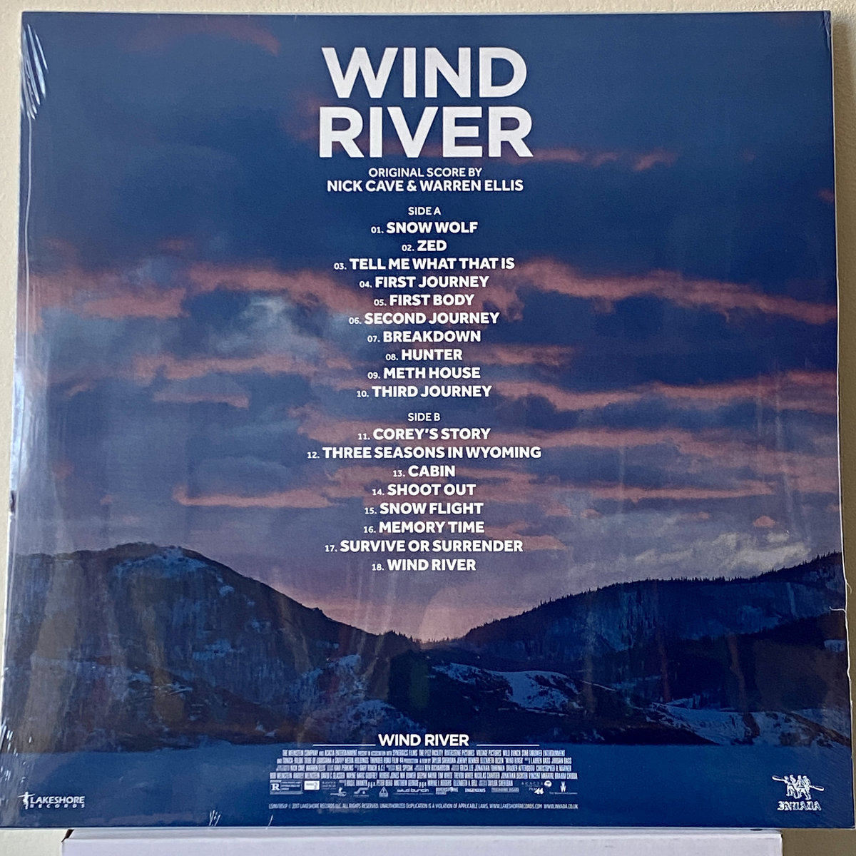 英LP Nick Cave &amp; Warren Ellis Wind River (Original Score)　(Translucent Blue Viny LSINV185LP Lakeshore Records 未開封 /00260 Nick Cave & Warren Ellis Wind River Original Score 180g LP