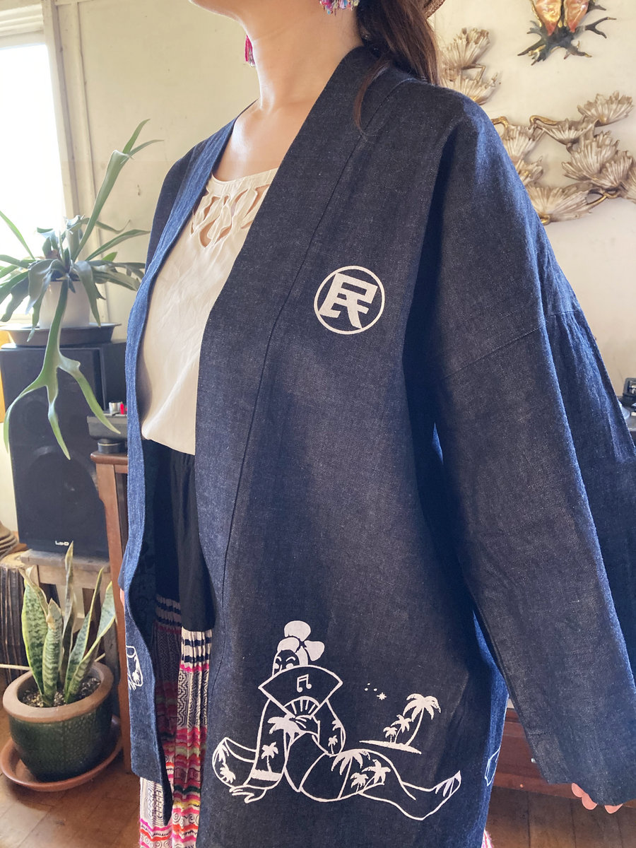 Minyo Crusaders: Denim jacket [1 of 2] GEISHA LADY (民謡