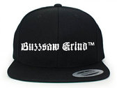 "Buzzsaw Grind"embroidered Snapback Black Cap photo 