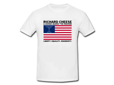 RICHARD CHEESE "LIBERTY. EQUALITY. INSOBRIETY." Martini Flag Men's T-Shirt! main photo