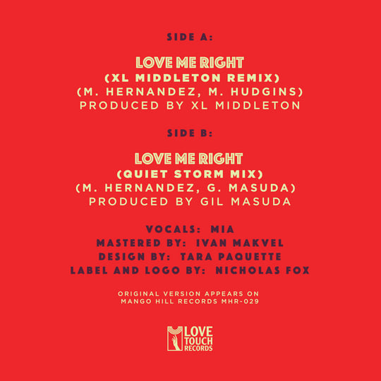 MIA “Love Me Right” (XL Middleton Remix) | Mia | Love Touch Records