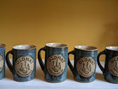 handmade blue & white stoneware mug photo 