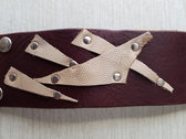 Personalized Pyrography UPCYCLE Handmade Leather Bracer photo 