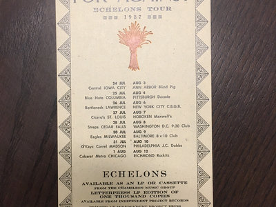 For Against Echelons tour 1987 letterpress-printed postcard main photo