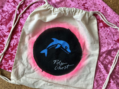 Punky pink-blue Dolphin Beutel Turnbeutel main photo