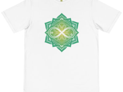 Organic Equanimous Unisex White T-shirt - Light Green main photo
