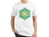 Organic Equanimous Unisex White T-shirt - Light Green photo 