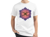 Organic Equanimous Unisex White T-shirt - Purple Gradient photo 