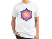 Organic Equanimous Unisex White T-shirt - Sunset photo 