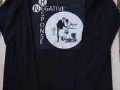 Black long sleeve T shirt with the Negative Response logo design. photo 