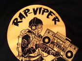 Exclusive RAP-VIPER T-Shirt B.A.R.S (Battle Android Rap-Viper Shirt) Yellow logo on black tee photo 