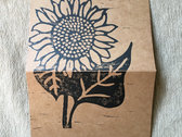 Sunflower linocut notecards (set of 4) photo 