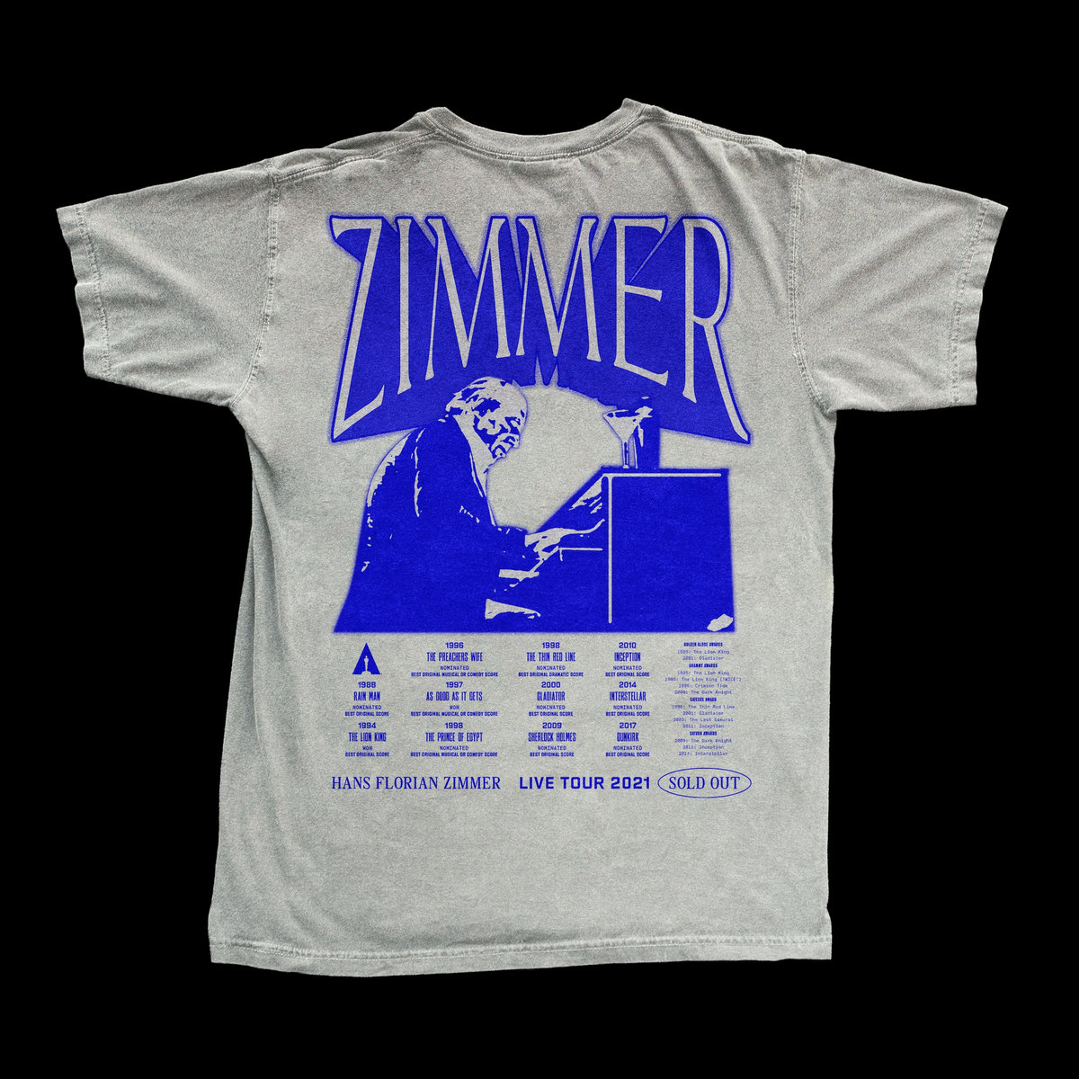 新品ハンスジマーTシャツ/HANS ZIMMER Lサイズ/初来日公演記念 ハンスジマーTシャツ/HANS ZIMMER /Lサイズ/映画音楽界の巨匠初