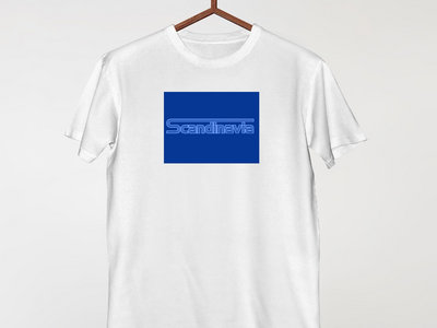 Pharmaceutical Blue' limited edition Scandinavia Logo T-Shirt package |  Neil Landstrumm