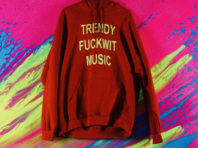 POS TRNDYFCKWT - hoodie RED + FLURO YELLOW main photo