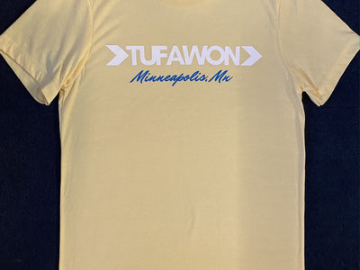 Tufawon / Minneapolis, MN T-shirt - yellow / white + blue logo main photo