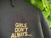 Girls Don't Always... Variant - Black Cotton Hoodie photo 