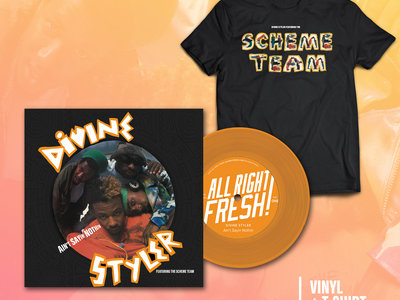 Divine Styler Feat. The Scheme Team Shirt/7" Orange Vinyl Bundle main photo