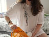 'Beija Flo' embroidered, mesh grocery bag (amber) photo 
