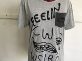 WEIRDOFACE handpainted T-shirt (Large--grey) photo 