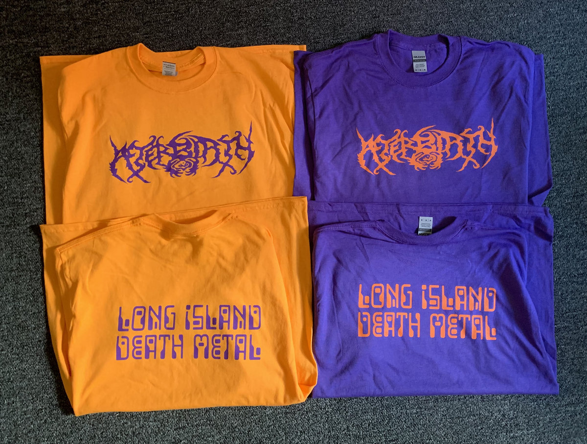 Purple and orange t cheap shirt