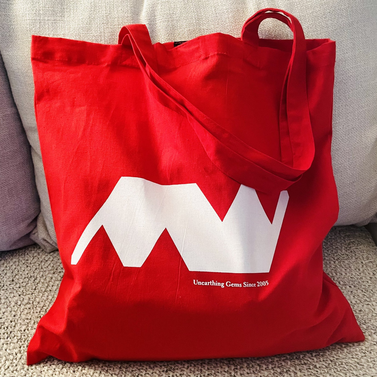 Minimal Wave Tote Bag Red Minimal Wave