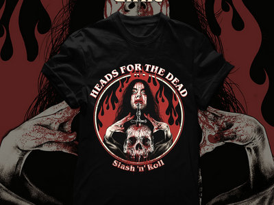 HEADS FOR THE DEAD - Slash 'n' Roll Album Artwork Girlie T-shirt main photo