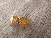 DAHLIA - Floral gold-plated designer stud earrings by Malika Rachelle Designs photo 