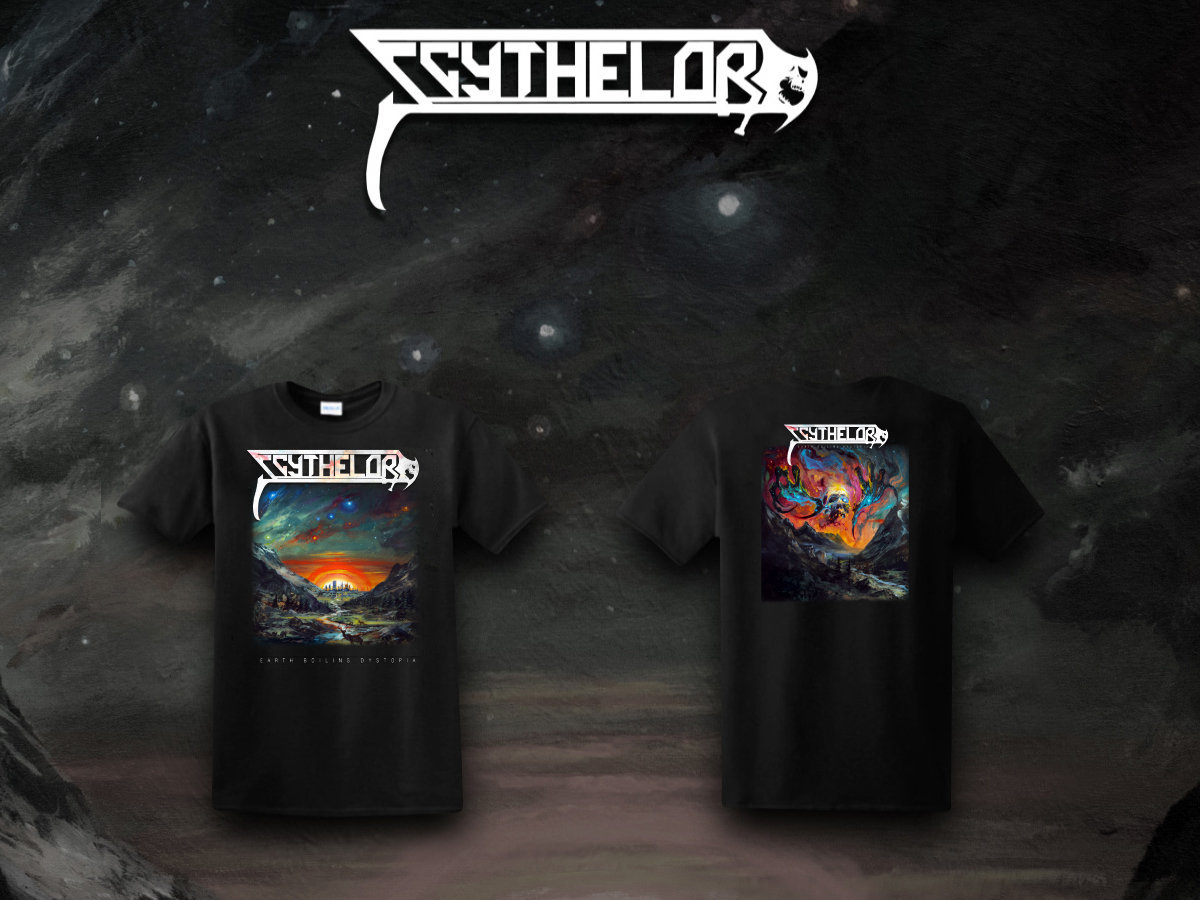 SCYTHELORD MERCH: EARTH BOILING DYSTOPIA Black T-Shirt ( S - XL Sizes ) |  Scythelord