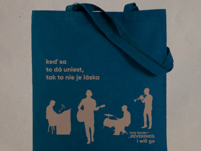 Cotton Tote Bag with I Will Go cover art and "Láska" quote, 15 pcs limited & numbered edition main photo