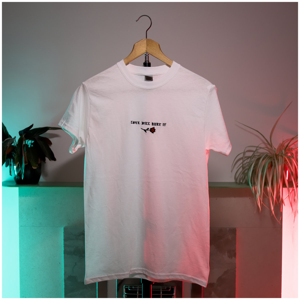 Love Will Bury It Embroidered T-Shirt 