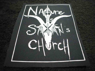 NATURE IS SATAN'S CHURCH - 5.5'' x 7'' CANVAS PATCH main photo