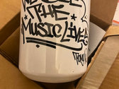 "We die the music lives" 15 oz. mug photo 