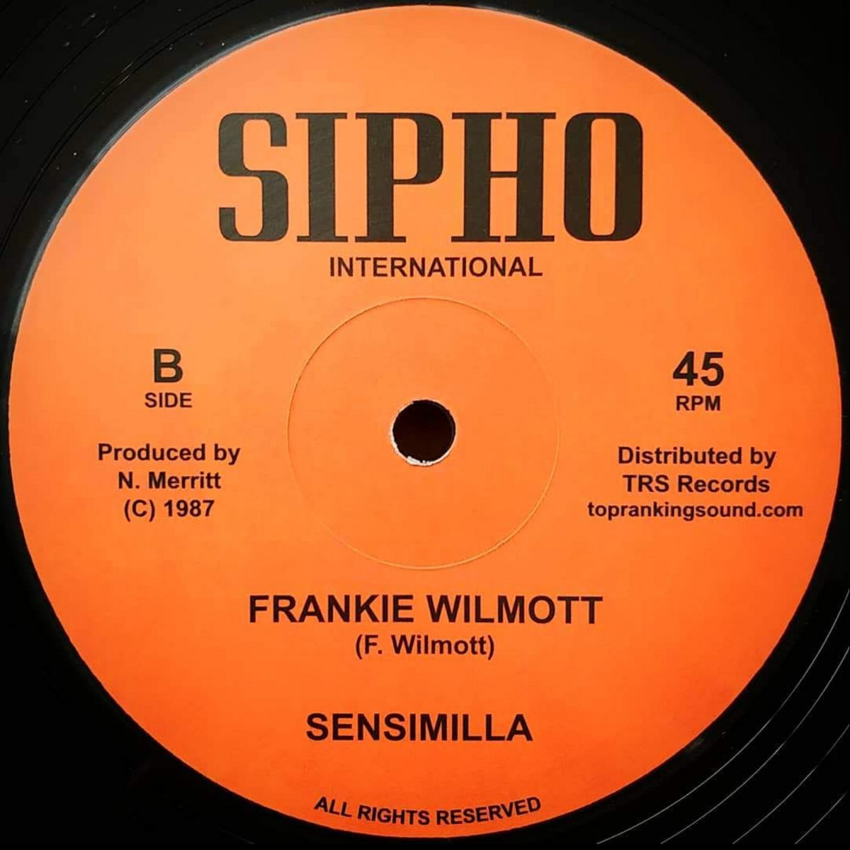 【大人気】Frankie Wilmott - Sensimilla ANDY TOSH / FRANKIE WILMOTT - Lick A Shot / Sensimilla (12
