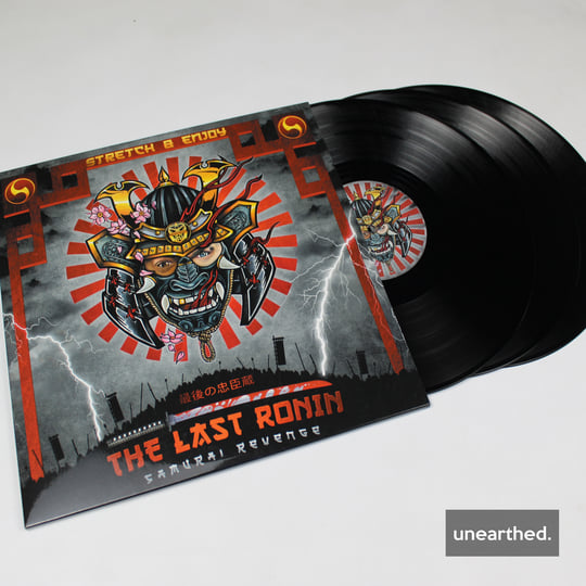 英12” Stretch, Enjoy Samurai Revenge AKOBLP006RP Ako Beatz /00570 REPRESS: SAMURAI REVENGE LP 3 x12