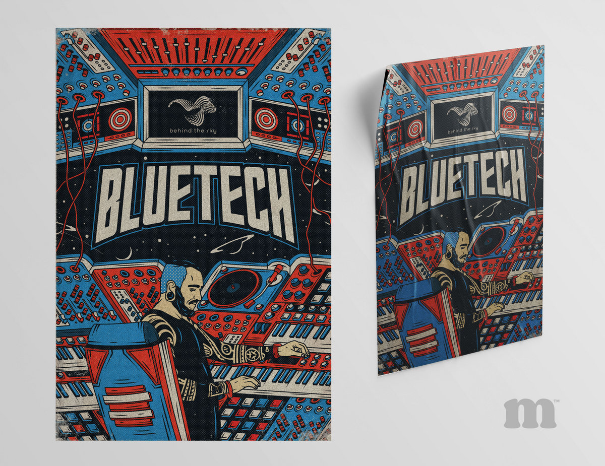 【公式ショップ】 12 x 18 Synthship Poster (Ltd. Signed & Numbered) Red/Blue アート・デザイン・音楽