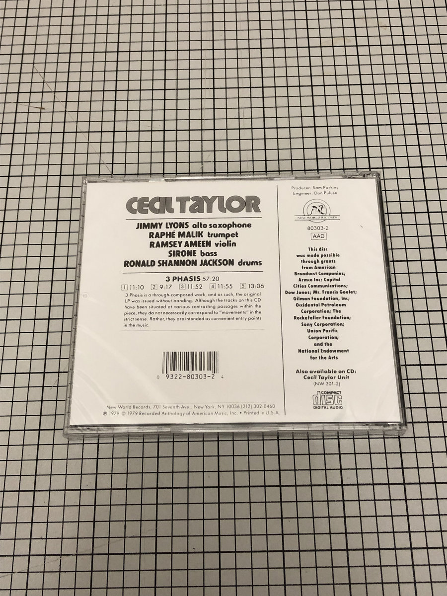 Cecil Taylor - レコード (New World Records) Cecil Taylor Unit | Cecil Taylor | New World Records