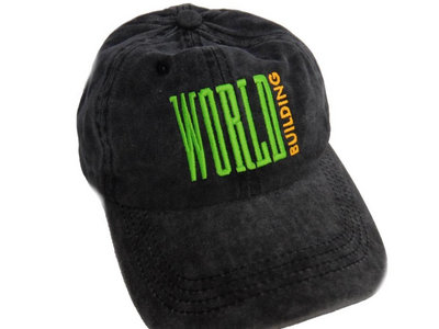 World Building / Overdyed Embroidered Logo Baseball Hat Dad Cap (Black) main photo
