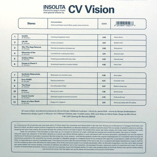独LP CV Vision Insolita GBR036 Growing Bin Records /00260 Insolita | CV Vision