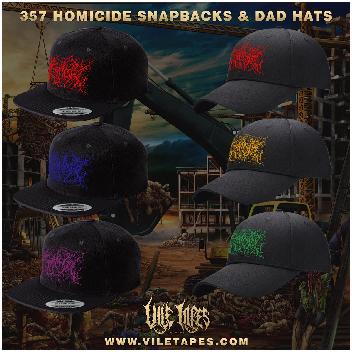 357 HOMCIDE SNAPBACKS & DAD CAPS | Vile Tapes Records