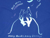 "Many thanks, many blessings" T-Shirt (Blue) photo 